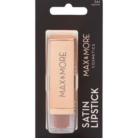 Make-Up>Max & More Satin Lippenstift Muffin Rood