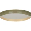 Woonaccessoires>Merk Metalen Onderbord Beige,Goud,Groen