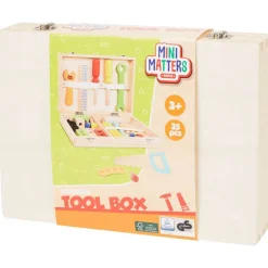 Speelfiguren & -Sets>Mini Matters Houten Gereedschapskoffer Beige,Meerkleurig