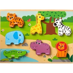Babyspeelgoed>Mini Matters Houten Puzzel Meerkleurig