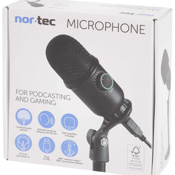 Multimedia Accessoires>Lab31 Nor-Tec Microfoon Zwart