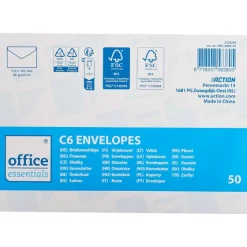 Kaarten>Office Essentials Enveloppen C6 Wit