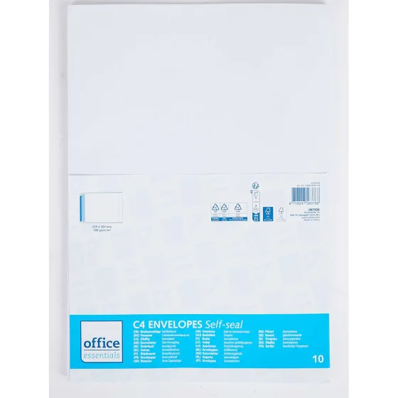 Kaarten>Office Essentials Enveloppen C4 Wit