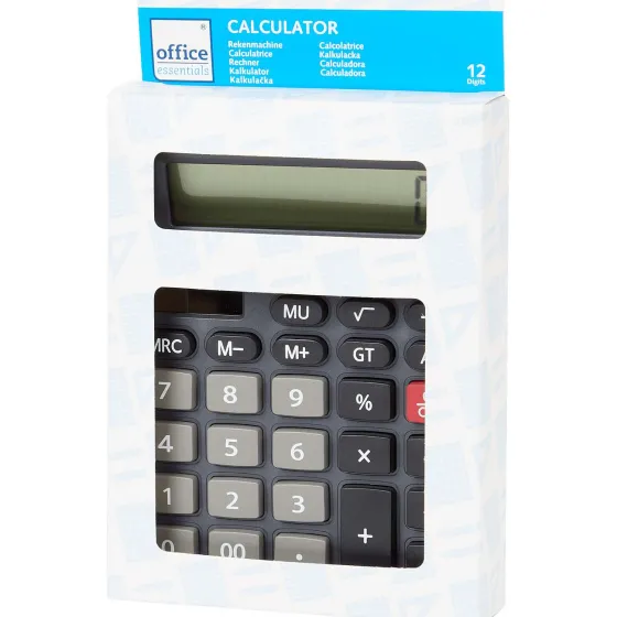 Rekenmachines>Office Essentials Rekenmachine Zwart