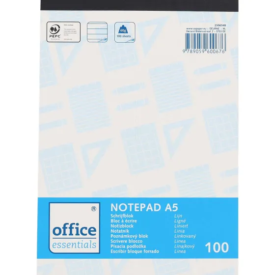 Papier & Schriften>Office Essentials Schrijfblok A5