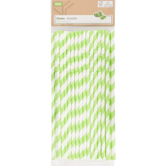 Feestartikelen>Merk Papieren Buigrietjes Blauw,Geel,Groen,Oranje,Rood,Roze