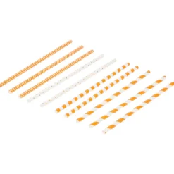 Feestartikelen>Merk Papieren Rietjes Blauw,Geel,Groen,Oranje,Paars,Roze