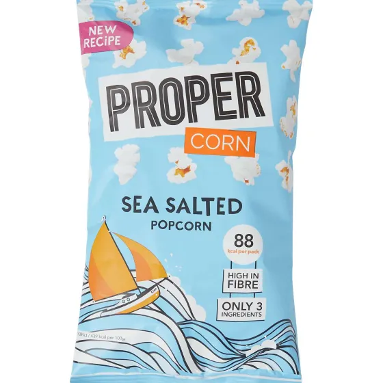 Noten & Snacks>Proper Crisps Gezouten Popcorn