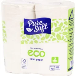 Toilet- & Keukenpapier>Pure Soft Eco Toiletpapier Wit