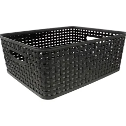 Woonaccessoires>Merk Rattan Mand Zwart,Wit