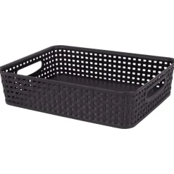Woonaccessoires>Merk Rattan Mand Zwart,Wit
