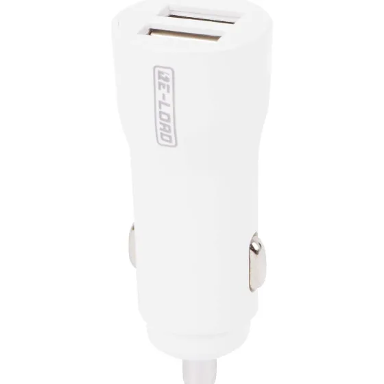 Powerbanks & Opladers>Re-load Autolader 2-Poorts Usb-A Wit,Zwart