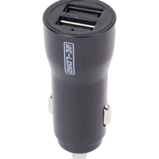 Powerbanks & Opladers>Re-load Autolader 2-Poorts Usb-A Wit,Zwart