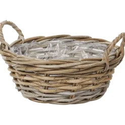 Woonaccessoires>Merk Rieten Bloemenmand Bruin