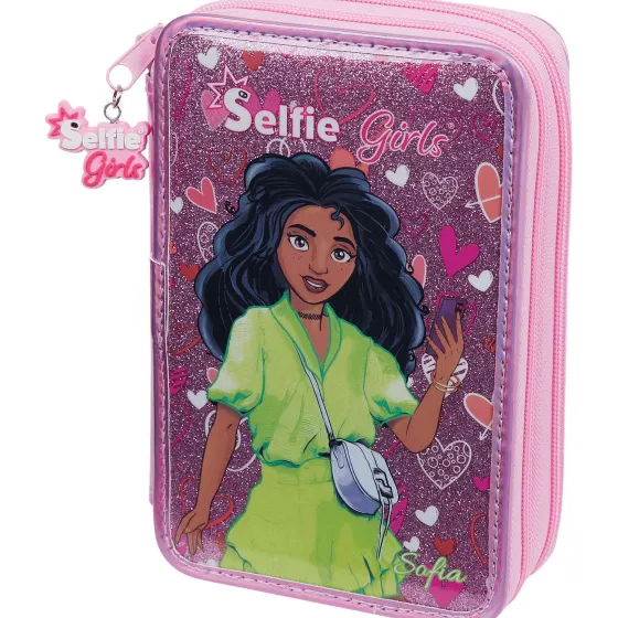 Schrijfwaren>Edding Selfie Girls Gevulde Etui Print,Roze