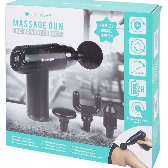 Lichaamsverzorging>Palmolive Silvergear Massage Gun Zwart