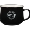 Servies>Merk Soepkom Wit,Zwart