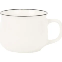 Servies>Merk Soepkom Wit,Zwart