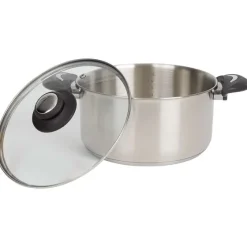 Pannen>Sola Kookpan Met Glazen Deksel Zilver