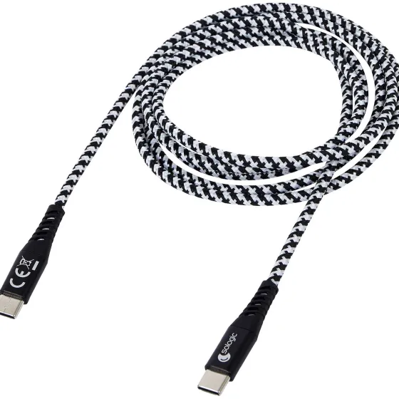 Kabels & Splitters>Sologic Laad- En Datakabel Usb-C Naar Usb-C Grijs,Wit,Zwart
