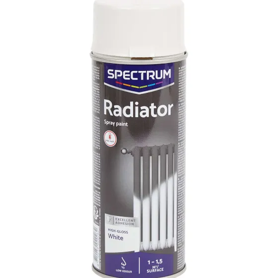 Verf>Spectrum Hoogglans Radiator Spuitverf Wit