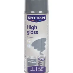Verf>Spectrum Hoogglans Spuitverf Antraciet Grijs