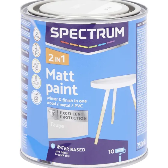 Verf>Spectrum 2-In-1 Matte Verf Taupe Roze,Taupe