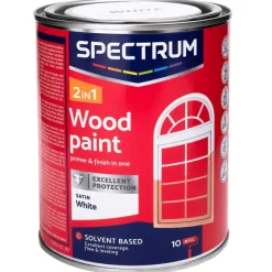 Verf>Spectrum 2-In-1 Zijdeglans Houtlak Wit