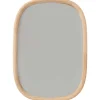 Wanddecoratie>Merk Spiegel Met Houten Frame Beige,Bruin