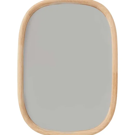 Wanddecoratie>Merk Spiegel Met Houten Frame Beige,Bruin