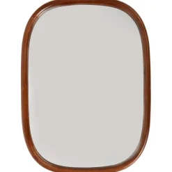 Wanddecoratie>Merk Spiegel Met Houten Frame Beige,Bruin