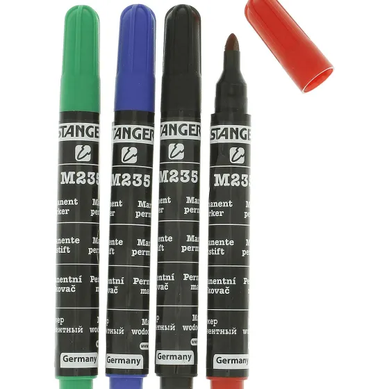 Schrijfwaren>Edding Stanger Permanent Markers Zwart,Blauw,Groen,Rood