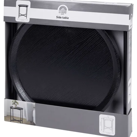 Woonaccessoires>Merk Studio Home Ronde Bijzettafel Zwart,Bruin