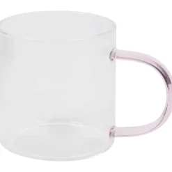 Servies>Merk Theeglas Met Gekleurd Oor Blauw,Groen,Roze,Zwart