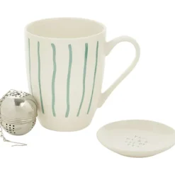 Servies>Merk Theemokset Roze,Wit