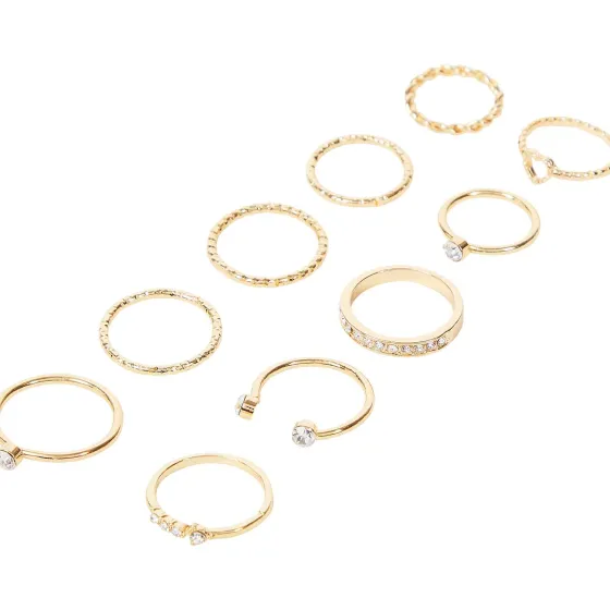 Horloges & Sieraden>Merk Trendz Ringenset Goud,Zilver