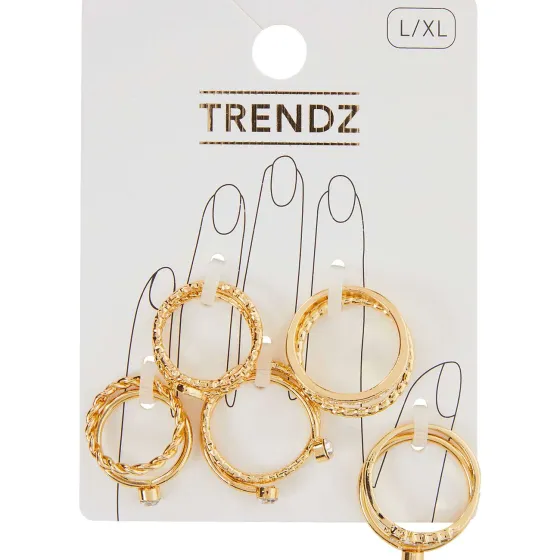 Horloges & Sieraden>Merk Trendz Ringenset Goud,Zilver