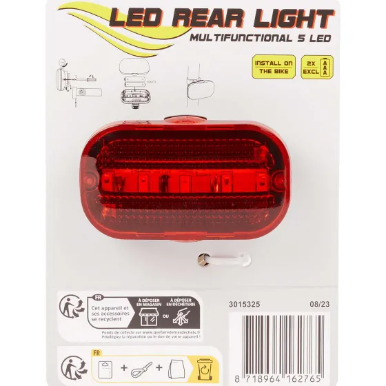 Fietsaccessoires>Walfort Fietslamp Rood,Wit