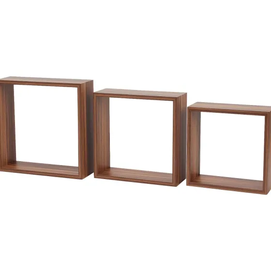Woonaccessoires>Merk Wandkubus-Set Beige,Bruin,Wit