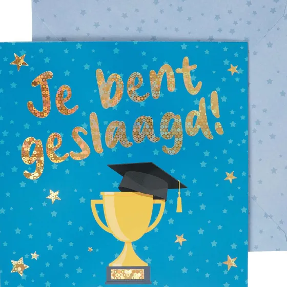 Kaarten>Office Essentials Wenskaart 'Geslaagd' Print