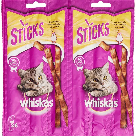 Dierenvoeding>Whiskas Kattensticks Kip