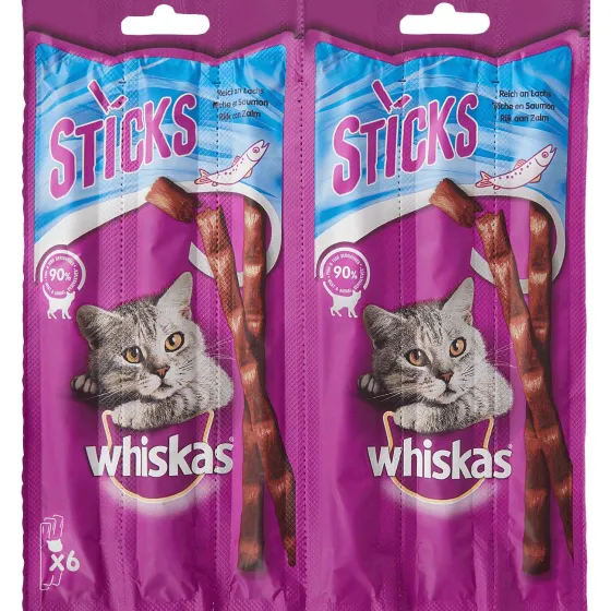 Dierenvoeding>Whiskas Kattensticks Zalm