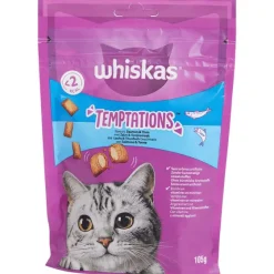 Dierenvoeding>Whiskas Temptations Kattensnoepjes Zalm En Zeevruchten