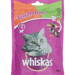 Dierenvoeding>Whiskas Temptations Kattensnoepjes Rund En Kalkoen