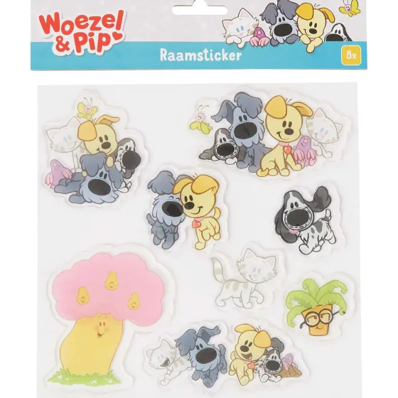 Knutselen>Woezel & Pip Raamstickers Print