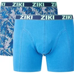 Ondergoed>Ziki Boxershorts Blauw,Print