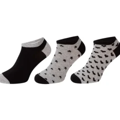 Beenmode>Ziki Sneakersokken Print,Grijs,Wit,Zwart